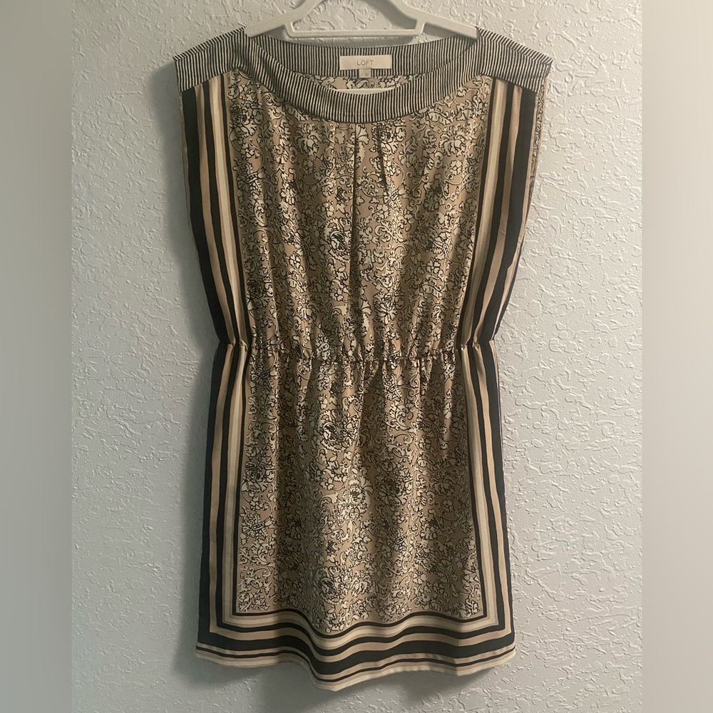 LOFT handkerchief style elastic waist dress